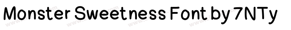 Monster Sweetness Font by 7NTypes字体转换